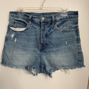 Old Navy Sky-Hi A-Line Higher High-Rise Distressed Jean Shorts